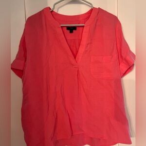 J Crew popover linen top. Size medium.